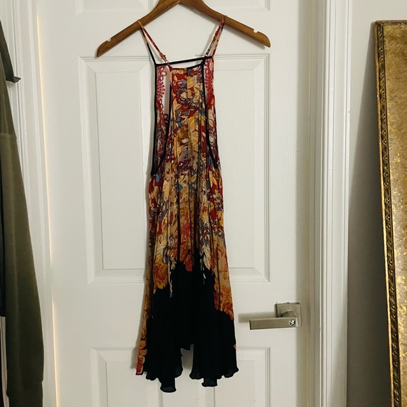 Free People Red Orange Spaghetti Strap Sundress - Picture 2 of 2